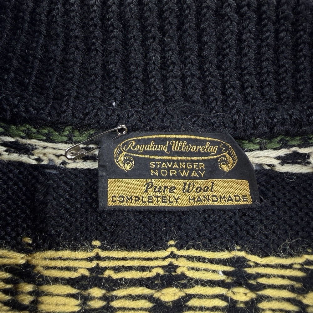 Rogaland Ullvarelag Stavanger Norway Handmade 100% Virgin Wool Cardigan Womans M - Picture 3 of 11